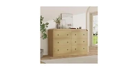 gaomon 46''Wide Rattan Dresser,6 Drawer Dresser for Bedroom,Dressers & Chests of Drawers
