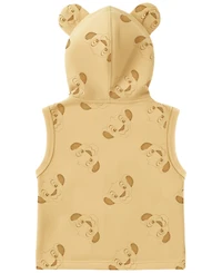 Disney Baby Boys' Simba Print Vest, Bodysuit, and Shorts, 3-Piece Set
