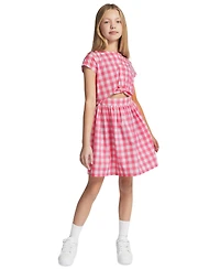 Tommy Hilfiger Girls' 7-16 Gingham Round Neck Dress