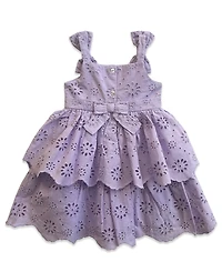 Blueberi Boulevard Baby Girls' Eyelet Dress with Headband