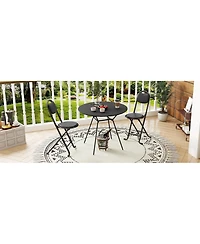 Streamdale Folding Stool with Back, Cushioned, Portable