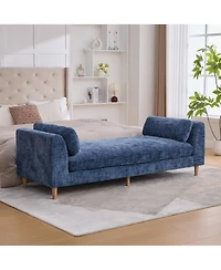 Streamdale Furniture Streamdale Upholstered End of Bed Bench with Armrests & Bolsters