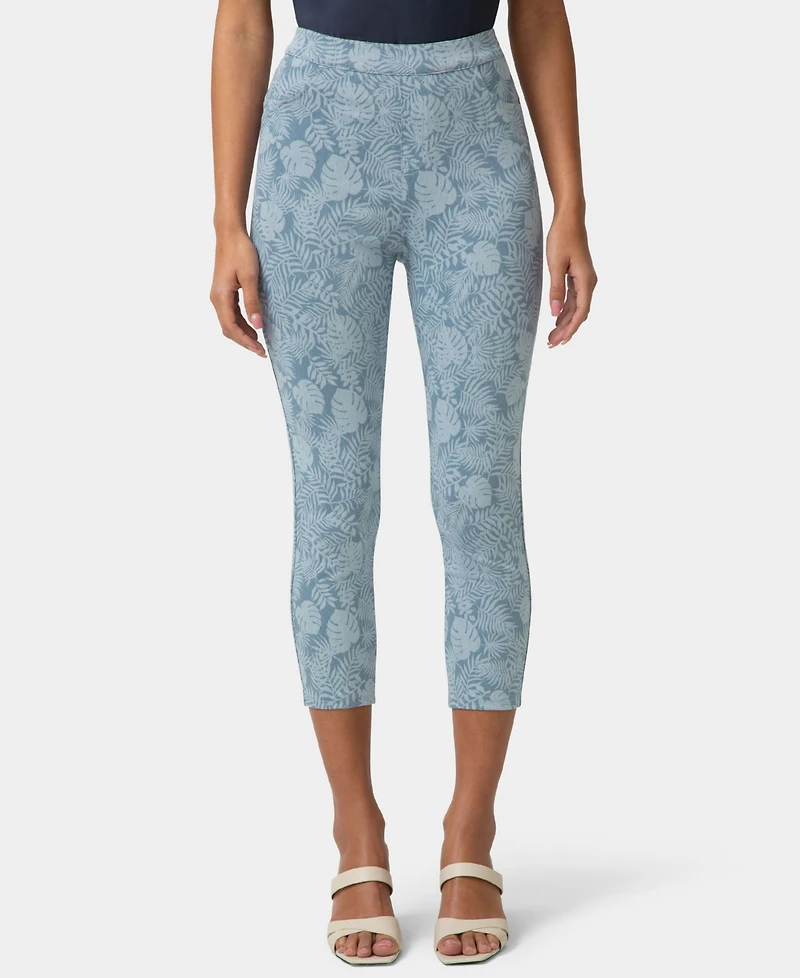 Hue Women's Ultra Soft Denim High-Waist Capri Sleepwear Pant