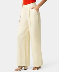 Hue Women's Coastal Linen Palazzo Sleepwear Pant