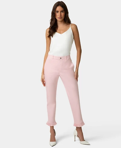 Hue Women's Ruffle Denim Skimmer Pull-On Sleepwear Pant