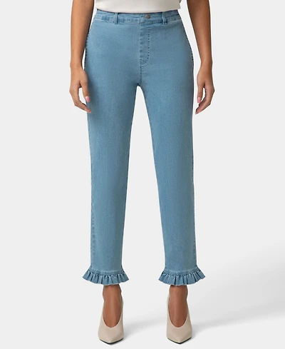 Hue Women's Ruffle Denim Skimmer Pull-On Sleepwear Pant