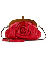 Patricia Nash Joelle Leather Wooden Frame Small Crossbody Bag