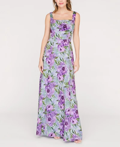 Js Collections Women's Jordana Square Neck A-Line Gown