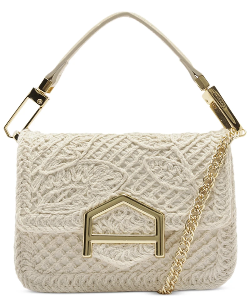 Arezzo Lucy Mini Embroidery Snap Button Crossbody Bag