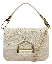 Arezzo Lucy Mini Embroidery Snap Button Crossbody Bag
