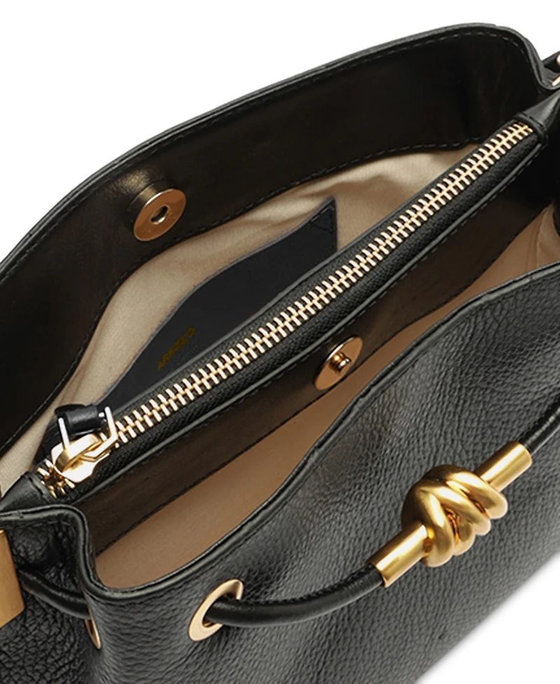 Arezzo Daphne Small Gold-Tone Knot and Eyelets Crossbody Bag