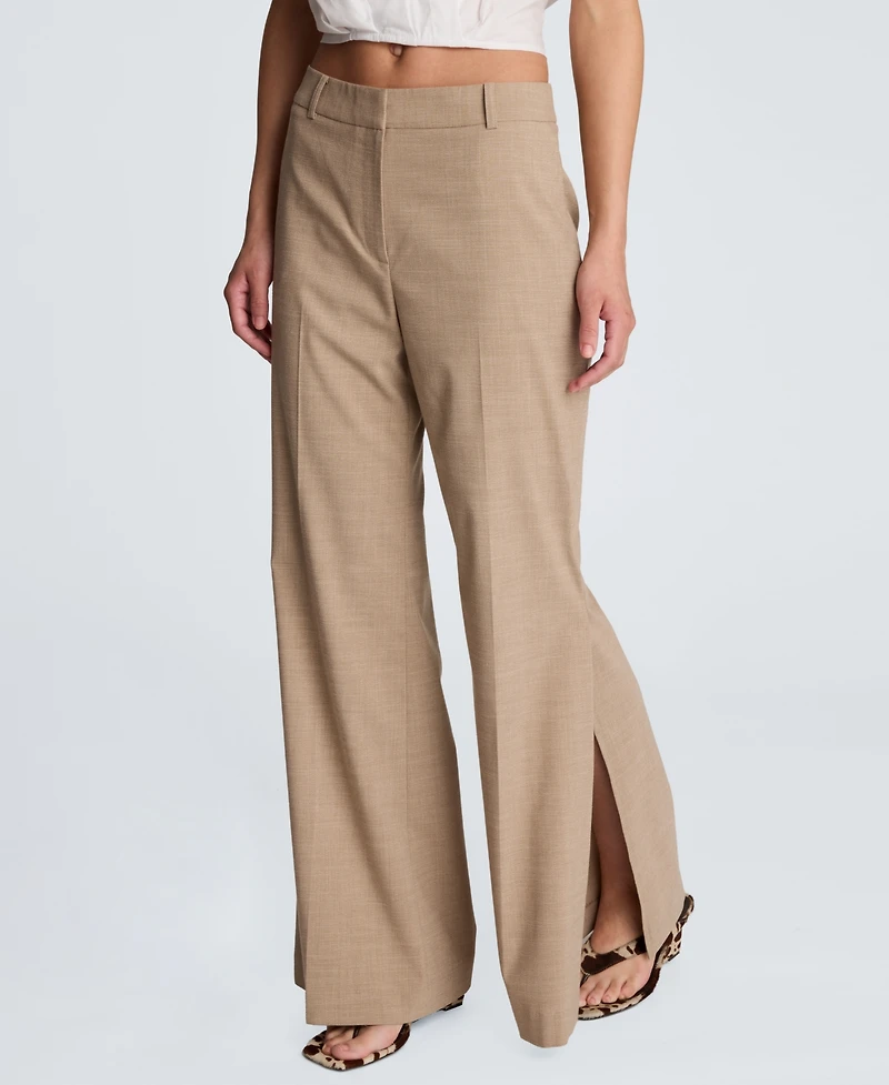 Kenneth Cole Women's Fly-Front Mid-Rise Flare Pants