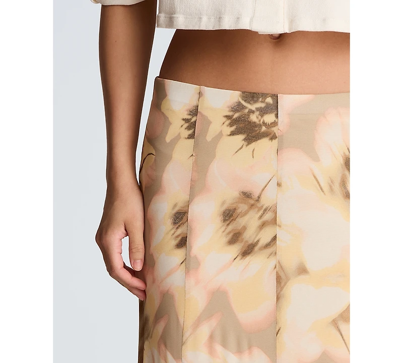 Kenneth Cole Women's Pull-On Godet Printed Maxi Skirt