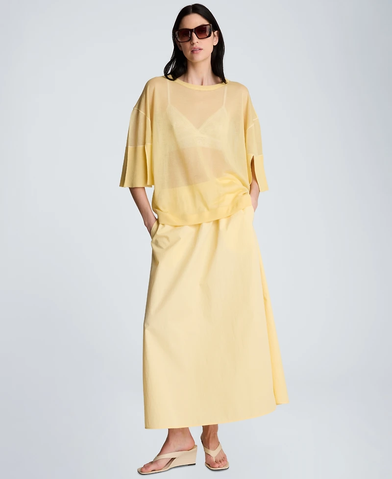 Kenneth Cole Women's Side-Slits Pull-On Maxi Skirt