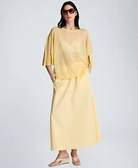 Kenneth Cole Women's Side-Slits Pull-On Maxi Skirt