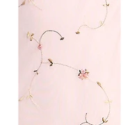 City Studios Juniors' Floral Embroidered Asymmetric Ruffle Hem Midi Dress