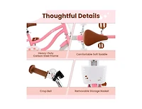 Hongge 18 Inch Kids Bike with Training Wheels and Basket for Boys & Girls-4-8 Years