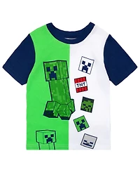 Minecraft Boys' 6-12 Short-Sleeve T-Shirt and Shorts, 4-Piece Set