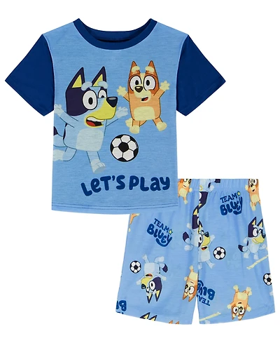 Bluey Toddler Boys' 2T-4T Printed Short-Sleeve T-Shirt & Shorts, 2-Piece Set