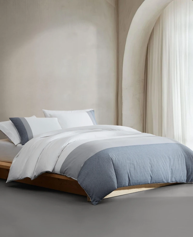 Calvin Klein Chambray Handkerchief 3-Pc. Duvet Cover Set