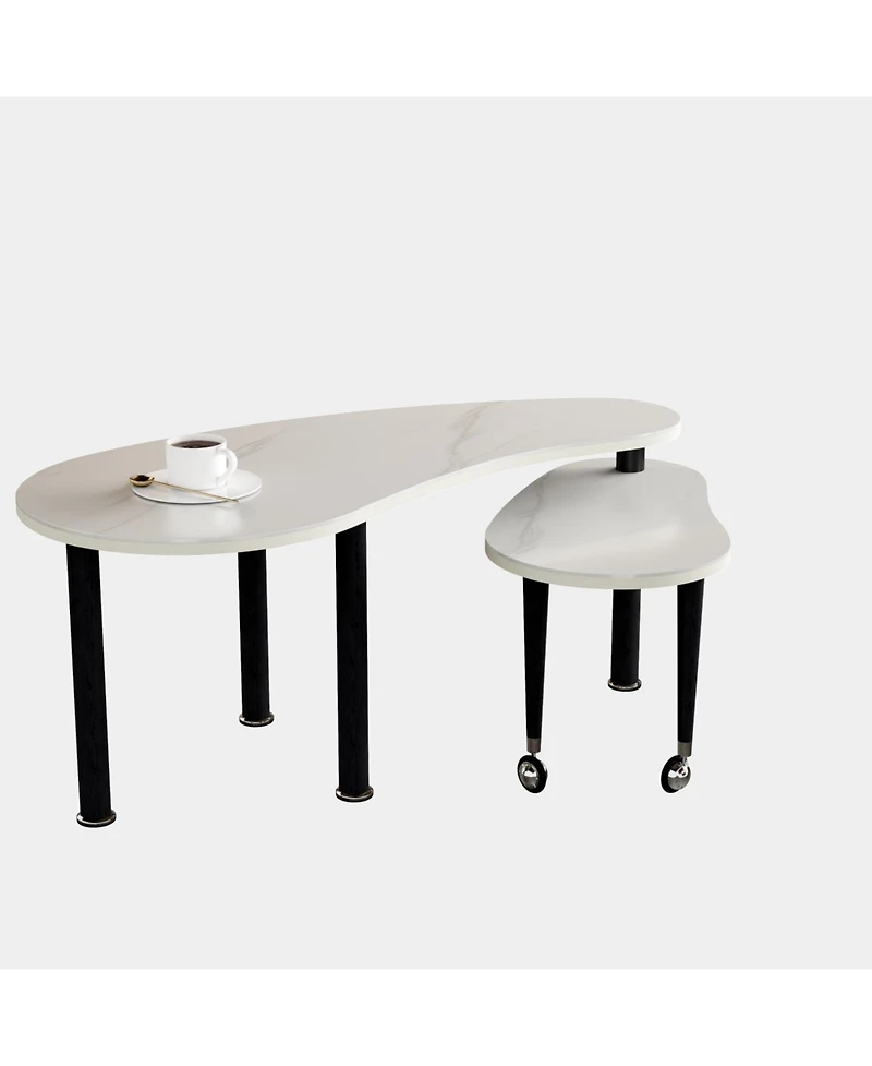 Streamdale Furniture Contemporary rotatable cocktail table with solid rubber wood legs