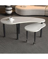 Streamdale Furniture Contemporary rotatable cocktail table with solid rubber wood legs
