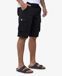 Men's Belted Twill Tape Cargo Shorts