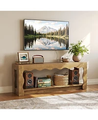 Tribesigns Tv Stand for 65 Inch Tv, Wooden Entertainment Center, Farmhouse Tv Media Console Table
