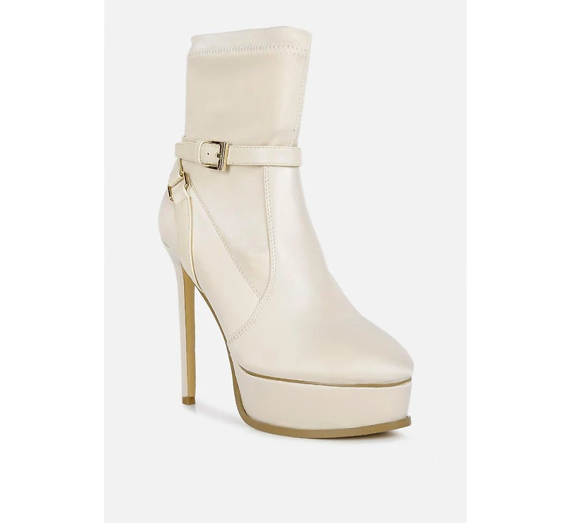 Doesburg Black Satin Stiletto Ankle Boot