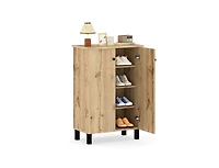 Slickblue 4-Tier Shoe Storage Cabinet with Removable Shelves & Doors