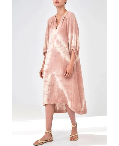 Ocean+Main Women's Ocean+Main Tie Dye Gauze Dress with Pockets