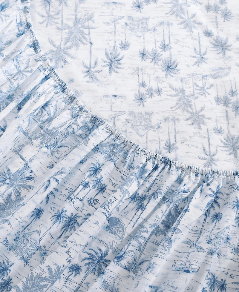 Tommy Bahama Home Surfside 200-Thread Count Cotton Percale 4-Pc. Sheet Set, California King