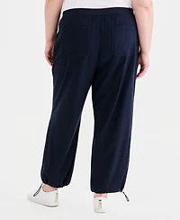 Style & Co Plus Wide-Leg Drawstring Pants, Macy's Exclusive