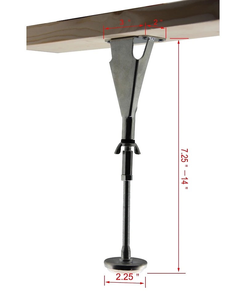 Kings Brand Furniture Set Of Adjustable Bedframe Support legs