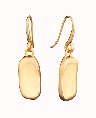 Donna Karan Gold-Tone Pebble Drop Earrings