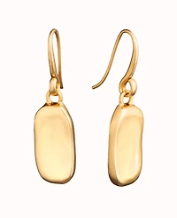 Donna Karan Gold-Tone Pebble Drop Earrings