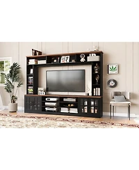 Streamdale Furniture 95.5" Entertainment Center with Bookshelves for TVs up to 80