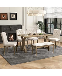 Streamdale Furniture Farmhouse Dining Table Set - 6-Piece