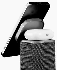 iHome Power Tower Dual Wireless Charging Bluetooth Speaker with Night Light