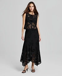 And Now This Women's Cotton Eyelet Asymmetric Top, Macy's Exclusive
