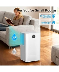 Cowsar 25 Pint Dehumidifier, 38dB Quiet, 3 Modes, Drain Hose