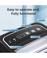 Cowsar Countertop Ice Maker, 33 lbs/Day, 6-Min Cycle, Scoop and Basket