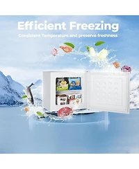 Cowsar 1.2 Cubic Foot Upright Mini Freezer with Adjustable Temperature