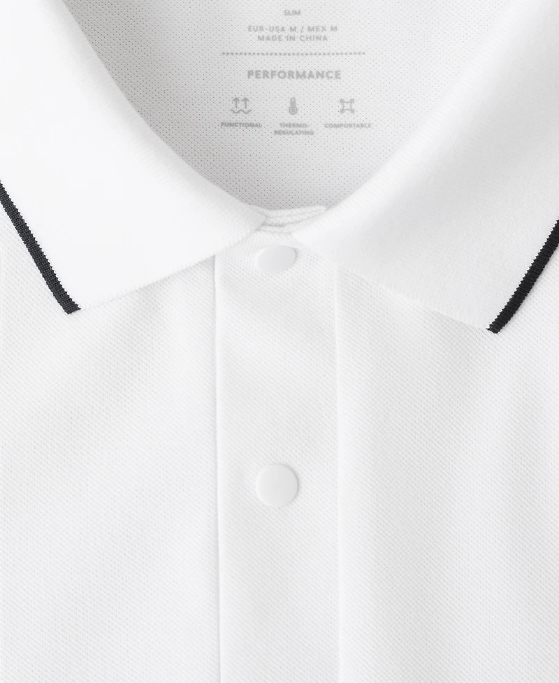 Mango Men's Comfort Stretch Pique Polo Shirt