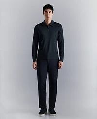 Mango Men's Comfort Stretch Zip Polo Shirt