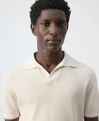 Mango Men's Contrast Trim Cotton Polo Shirt