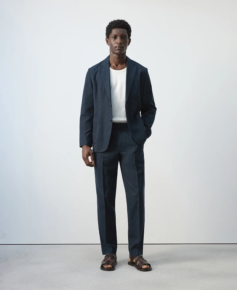 Mango Men's Linen-Lyocell Blend Slim-Fit Suit Blazer