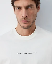 Mango Men's Cotton Graphic T-Shirt