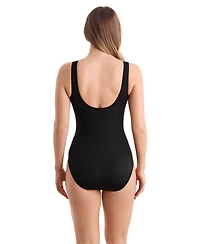 ShapeSolver Women's Scoop Neck One-Piece Swimsuit