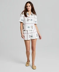 And Now This Women's Cotton Patchwork Shorts, Macy's Exclusive